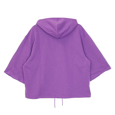 Nike Felpa Leggera Cappuccio Manica Corta Donna W Icon Clash Short Sleeve Hoodie French Terry Wild Berry/purple Stardust da donna