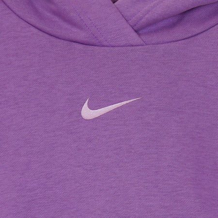 Nike Felpa Leggera Cappuccio Manica Corta Donna W Icon Clash Short Sleeve Hoodie French Terry Wild Berry/purple Stardust da donna