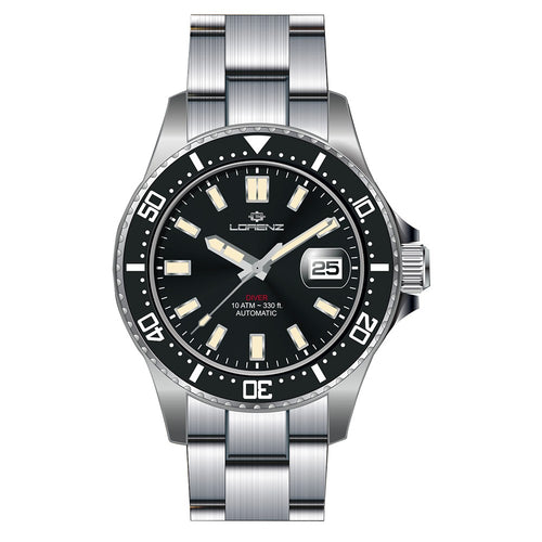 Orologio LORENZ uomo Dive Ceramic Automatico acciaio / nero