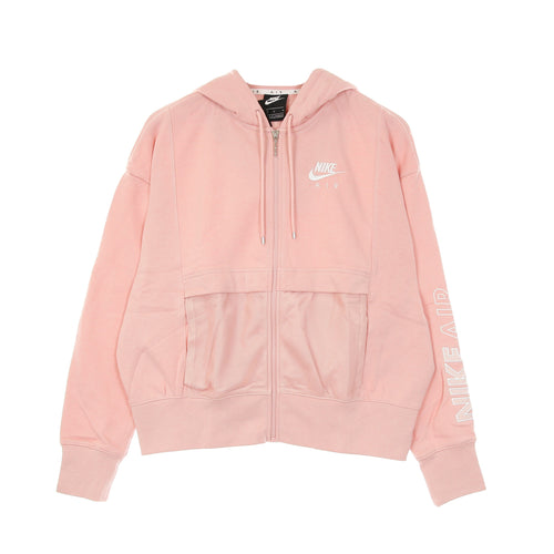 Nike Felpa Cappuccio Zip Donna Sportswear Air Top Fleece Pink Glaze/white da donna