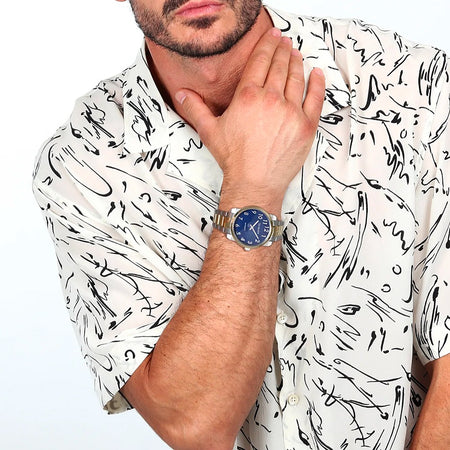Orologio TRUSSARDI uomo T-city Automatico acciaio bicolore / blu