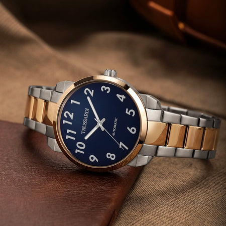 Orologio TRUSSARDI uomo T-city Automatico acciaio bicolore / blu