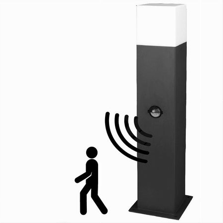 Lampione Esterno Con Sensore Movimento E27 Lampada Da Terra Lampioncino Ip44 H440