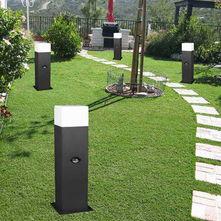 Lampione Esterno Con Sensore Movimento E27 Lampada Da Terra Lampioncino Ip44 H440