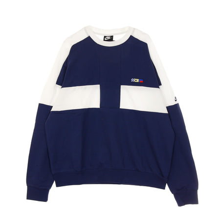 Nike Felpa Leggera Girocollo Uomo M Sportswear Reissue Fairlead French-terry Crew Midnight Navy/sail/midnight Navy da uomo
