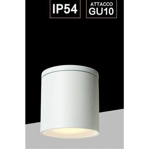 Applique Da Soffitto A Cilindro Esterno Moderno Lampada Plafoniera Gu10 Ip54 H94