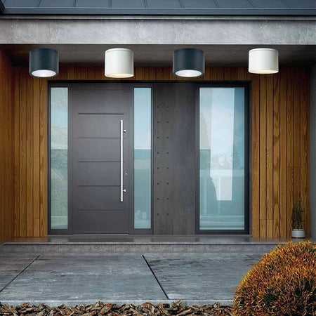 Applique Da Soffitto A Cilindro Esterno Moderno Lampada Plafoniera Gu10 Ip54 H94