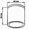 Applique Da Soffitto A Cilindro Esterno Moderno Lampada Plafoniera Gu10 Ip54 H94