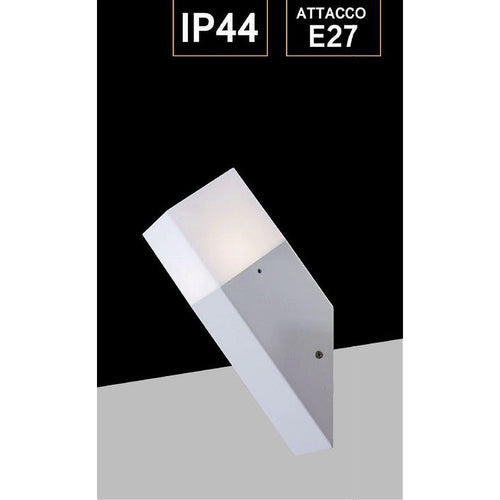 Applique A Muro Obliquo Esterno Attacco E27 In Alluminio Lampada Parete Ip44 B250
