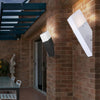 Applique A Muro Obliquo Esterno Attacco E27 In Alluminio Lampada Parete Ip44 B250