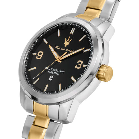 Orologio MASERATI uomo Successo datario acciaio bicolore / nero