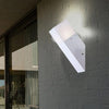 Applique A Muro Obliquo Esterno Attacco E27 In Alluminio Lampada Parete Ip44 B250