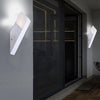 Applique A Muro Obliquo Esterno Attacco E27 In Alluminio Lampada Parete Ip44 B250