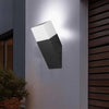 Applique A Muro Obliquo Esterno Attacco E27 In Alluminio Lampada Parete Ip44 B250