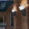 Applique A Muro Obliquo Esterno Attacco E27 In Alluminio Lampada Parete Ip44 B250