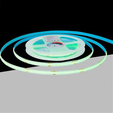 Striscia Led Cob Bobina 5mt Flessibile Dc 24v Varie Temperature Colore Cob-24v-320
