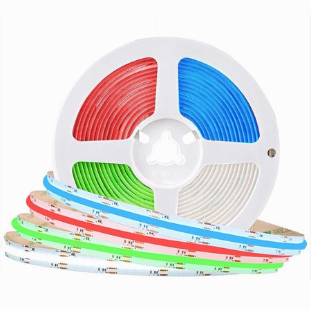 Striscia Led Cob Bobina 5mt Flessibile Dc 24v Varie Temperature Colore Cob-24v-320