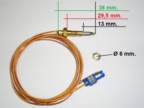 Termocoppie e magneti 85cm H4781