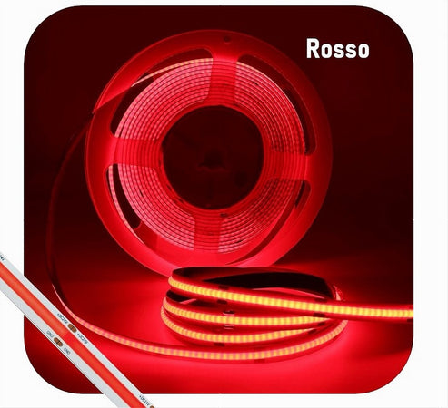 Striscia Led Cob Bobina 5mt Flessibile Dc 24v Varie Temperature Colore Cob-24v-320