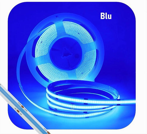 Striscia Led Cob Bobina 5mt Flessibile Dc 24v Varie Temperature Colore Cob-24v-320