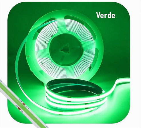 Striscia Led Cob Bobina 5mt Flessibile Dc 24v Varie Temperature Colore Cob-24v-320