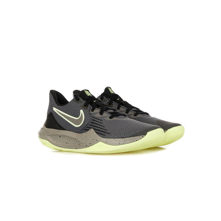 NIKE NBA Scarpa Bassa Uomo Precision V Iron Grey/dust/black/barely Volt da uomo