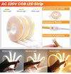 Bobina 100mt Strip Led Cob 220v Esterno Ip65 Luce 3000k 4000k 6500k 220v-cob-288