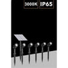 Set 4 Pz Faretti Led A Picchetto Con Pannello Solare Luce Fredda Calda Ip65 Ly04