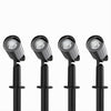 Set 4 Pz Faretti Led A Picchetto Con Pannello Solare Luce Fredda Calda Ip65 Ly04