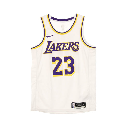 NIKE NBA Canotta Basket Uomo Nba Swingman Jersey Association Edition 2020 No 23 Lebron James Loslak White da uomo