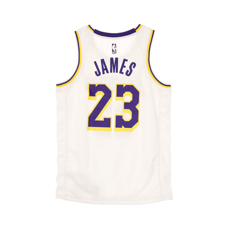 NIKE NBA Canotta Basket Uomo Nba Swingman Jersey Association Edition 2020 No 23 Lebron James Loslak White da uomo