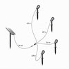 Set 4 Pz Faretti Led A Picchetto Con Pannello Solare Luce Fredda Calda Ip65 Ly04