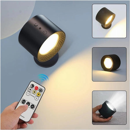 Lampada Parete Led Luce Fronte Retro Ricarica Usb 3 Colori Luce Orientabile Bd01-3c
