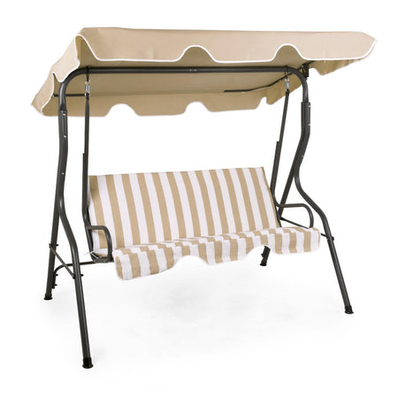 Dondolo "Amalfi" 3 posti altalena da giardino e veranda con cuscino imbottito 170 cm