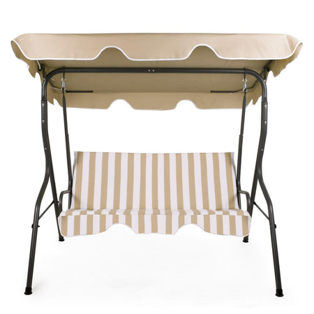 Dondolo "Amalfi" 3 posti altalena da giardino e veranda con cuscino imbottito 170 cm