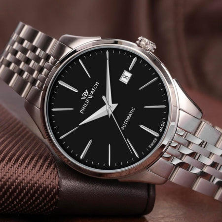 Orologio PHILIP WATCH uomo Roma Automatico acciaio / nero