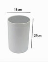 Pattumiera Cestino Secchio Rifiuti Bianco Arredo Bagno Coperchio Basculante 79867