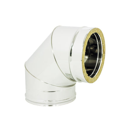 Gomito curva acciaio inox doppia parete Di 180 - De 230mm