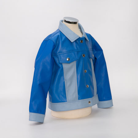 Noa - Giacca Baby Blu in vera pelle