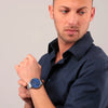 Orologio CHRONOSTAR uomo Metropol tempo acciaio mesh / blu