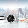 Orologio CHRONOSTAR uomo Metropol tempo acciaio mesh / nero