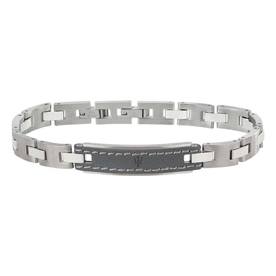 Bracciale MASERATI uomo acciaio / pelle