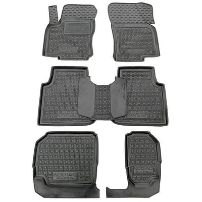 Tappetini di gomma su misura per Skoda Kodiaq (2017+), 7 posti