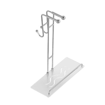 Mensola doccia con appendi abiti in ottone cromato da appendere senza forare - accessori bagno