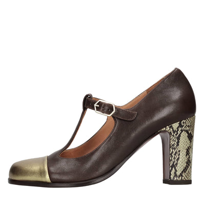 Chie Mihara Scarpe con Tacco Marrone da donna