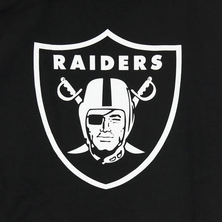 NEW ERA Felpa Cappuccio Uomo Nfl Back Logo Po Hoodie Lasrai Black/white da uomo