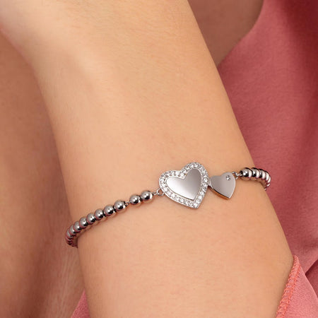 Bracciale MORELLATO donna Love acciaio doppio cuore