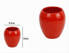 Bicchiere Porta Spazzolini Ceramica Rosso Moderno Accessorio Arredo Bagno 79261