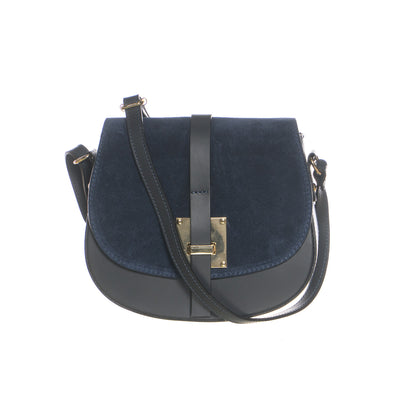 Jole - Borsa a spalla Blu e Nero da Donna in Pelle