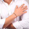 Bracciale MORELLATO uomo Tennis acciaio oro rosa / cristalli neri